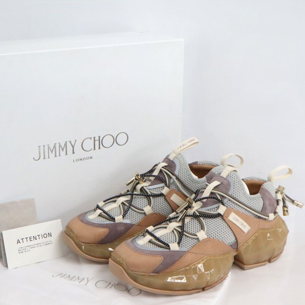 Jimmy Choo Diamond Trail スニーカー JIMMY CHOO LONDON DIAMOND TRAIL LEATHER MESH TRAINER MEN