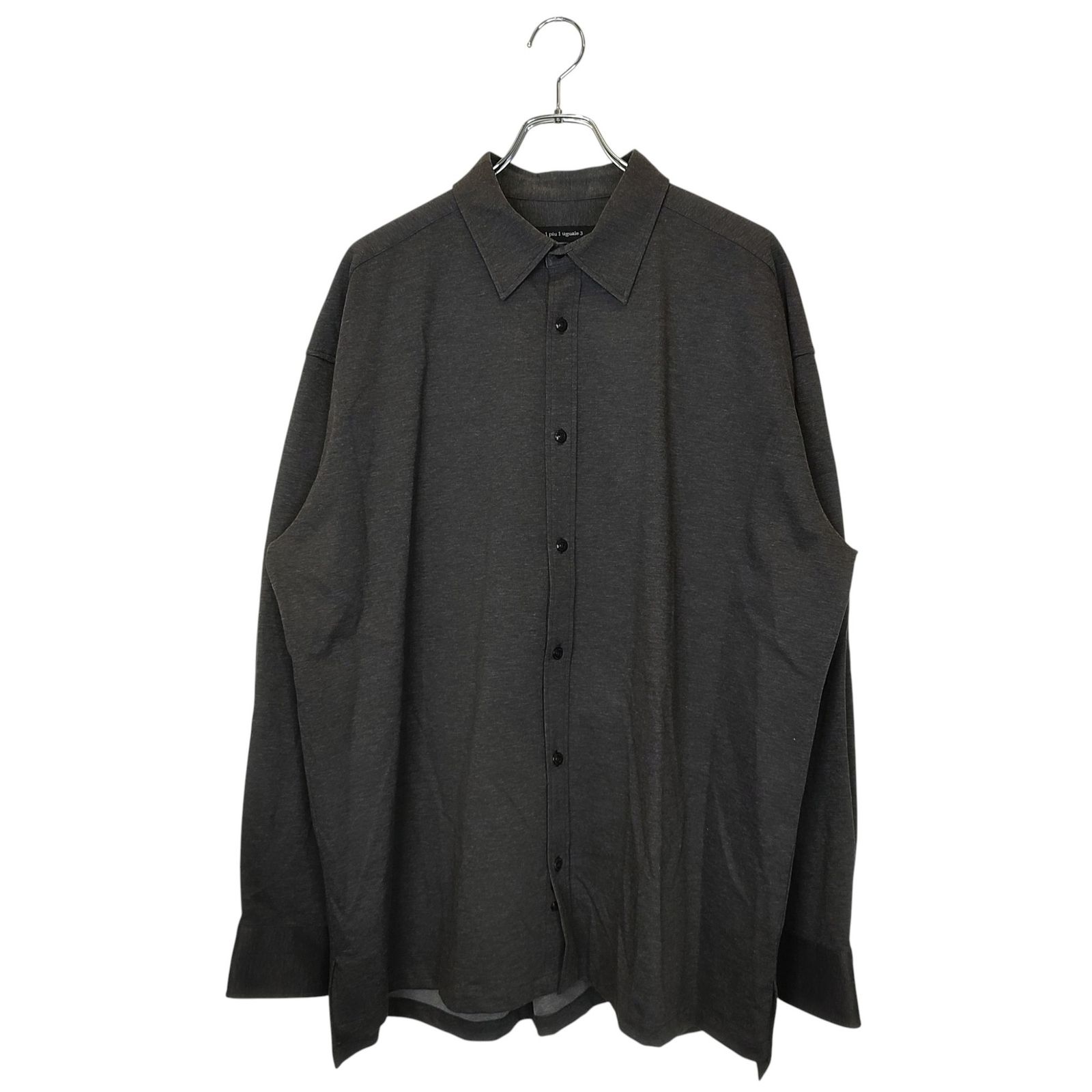 1PIU1UGUALE3 ウノピゥウノウグァーレトレ BIG SHIRTS オーバーサイズ 長袖 シャツ MRS175 CTP110 7 XXL グレー メンズ