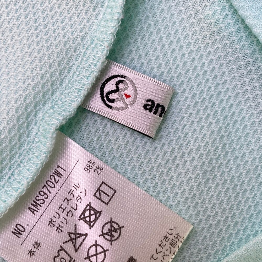 サイズ：M AND PER SE アンパスィ モックネック 半袖Tシャツ