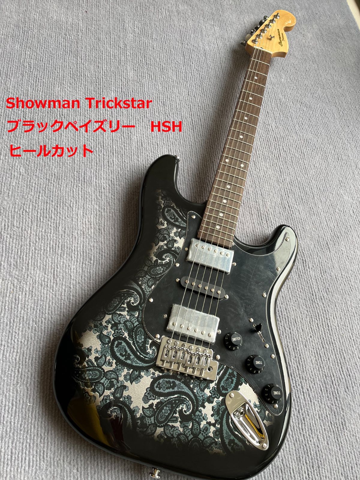 ストラトキャスタータイプブラックペイズリー Showman Trickstar-