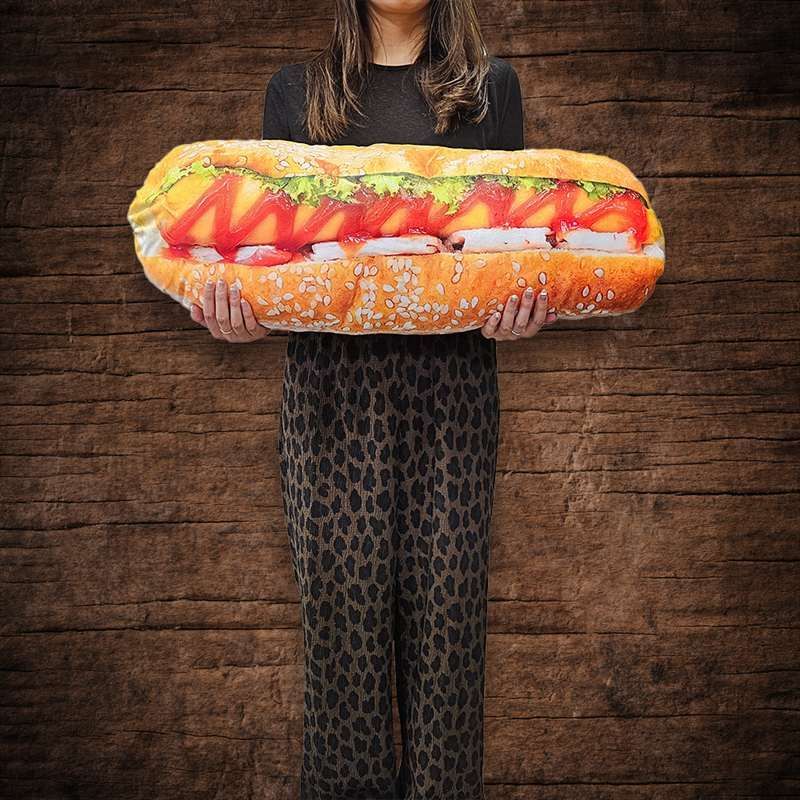 ホットドッグ クッション 抱きまくら BIGクッション リアルクッション
