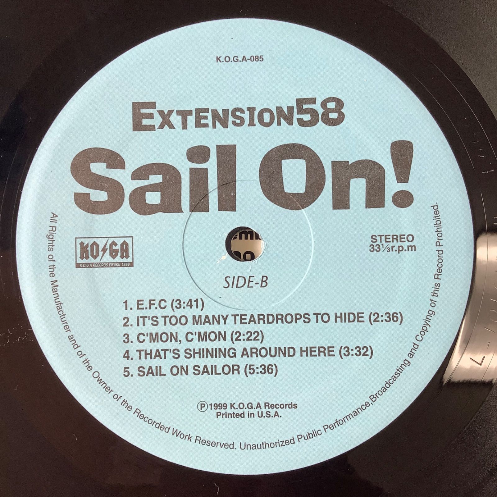 邦楽 B9 ◇邦楽 【Extension58】1999年発表 「Sail On!」新潟産パワー