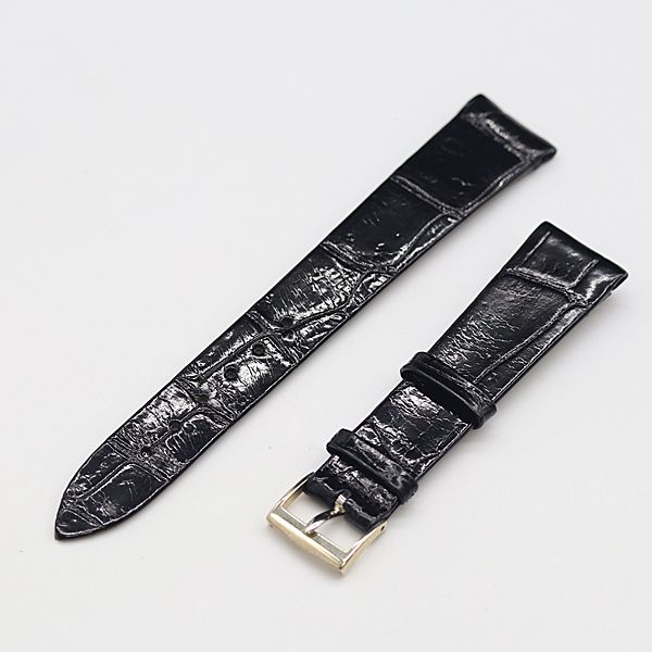 美品 パテックフィリップ 純正ベルト ブラック レザー 18mm用 メンズ