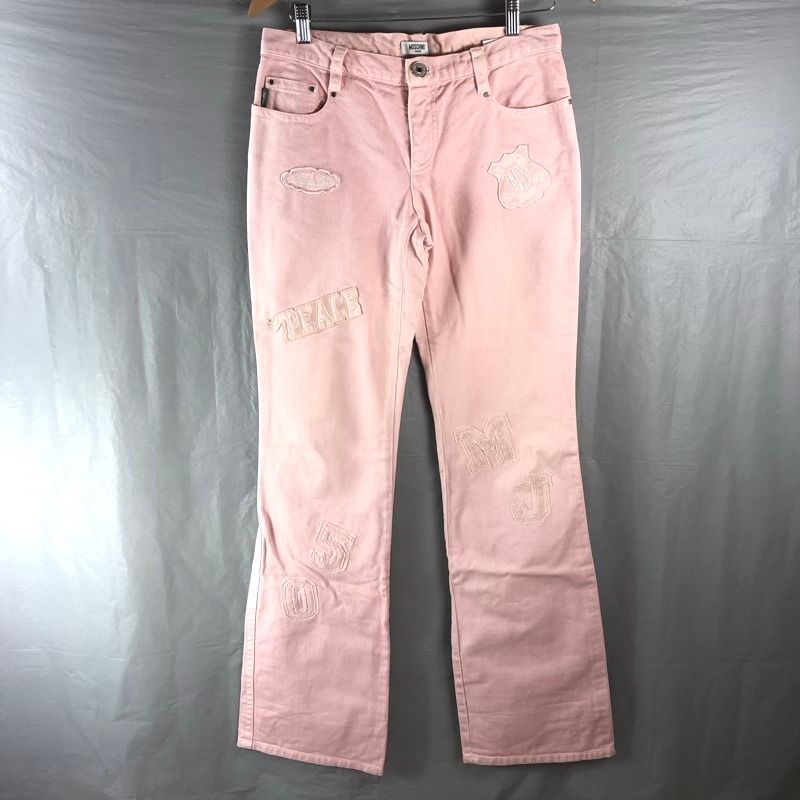 モスキーノジーンズ MOSCHINO JEANS パンツ デニム ワッペンデザイン 
