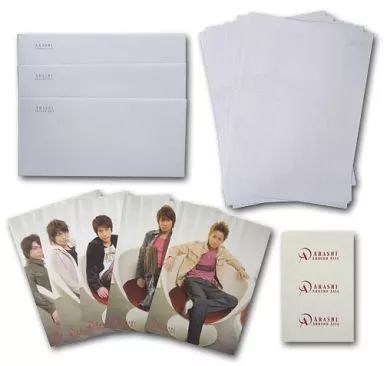 専用❤️嵐初期レターセット&レポート用紙メンバー5人ポストカード 中古】紙製品(男性) 嵐 レターセット 「凱旋記念公演 ARASHI AROUND