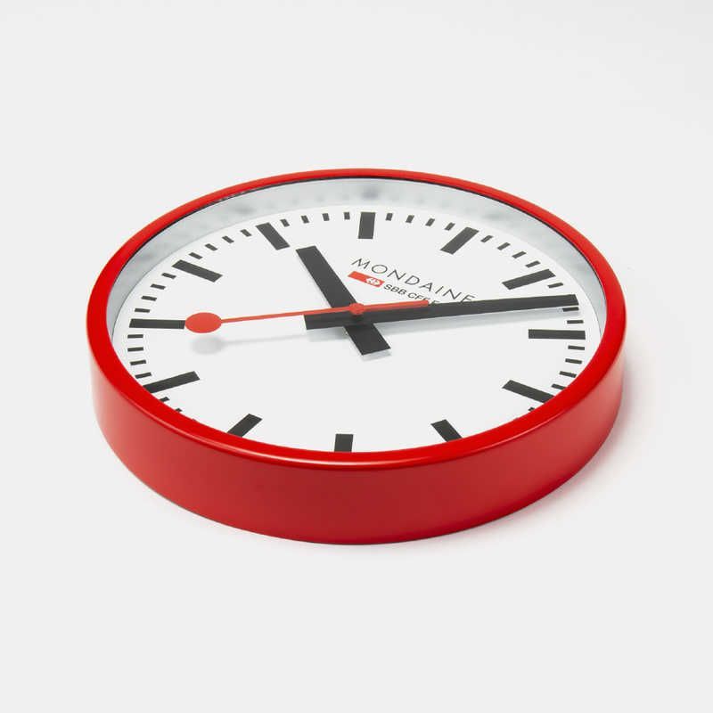 親孝行の 未開封 MONDAINE モンディーン 掛け時計 クラシック ウォールクロック 25cm レッド A990.CLOCK.11SBC ♥ 送料無料 最高の品質！