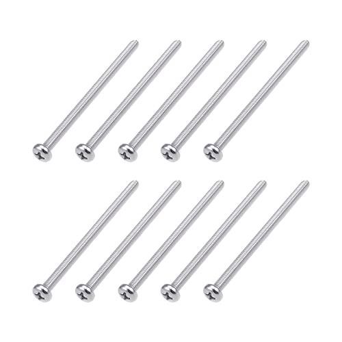 METALLIXITY 機械ネジ (M4x80 mm) 10個 プラスクロスパンボルト 304ステンレス鋼 家具の取り付け用 機械式ファスナー用 オフィス機器用