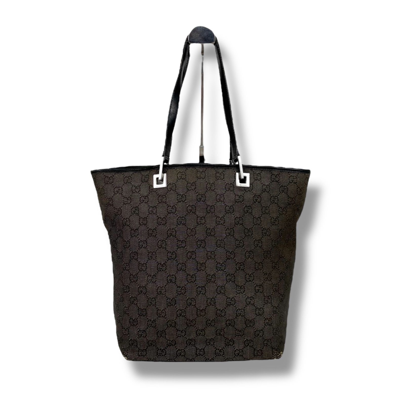 グッチ GUCCI ミニトートバッグ GGキャンバス ブラック 黒 ショルダー 