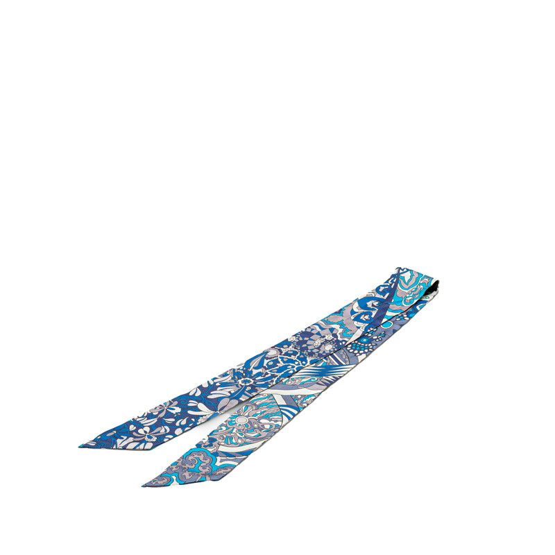 エルメス　HERMES ツイリー エルメス ツイリー ブルー シルク レディース HERMES【1-0202505