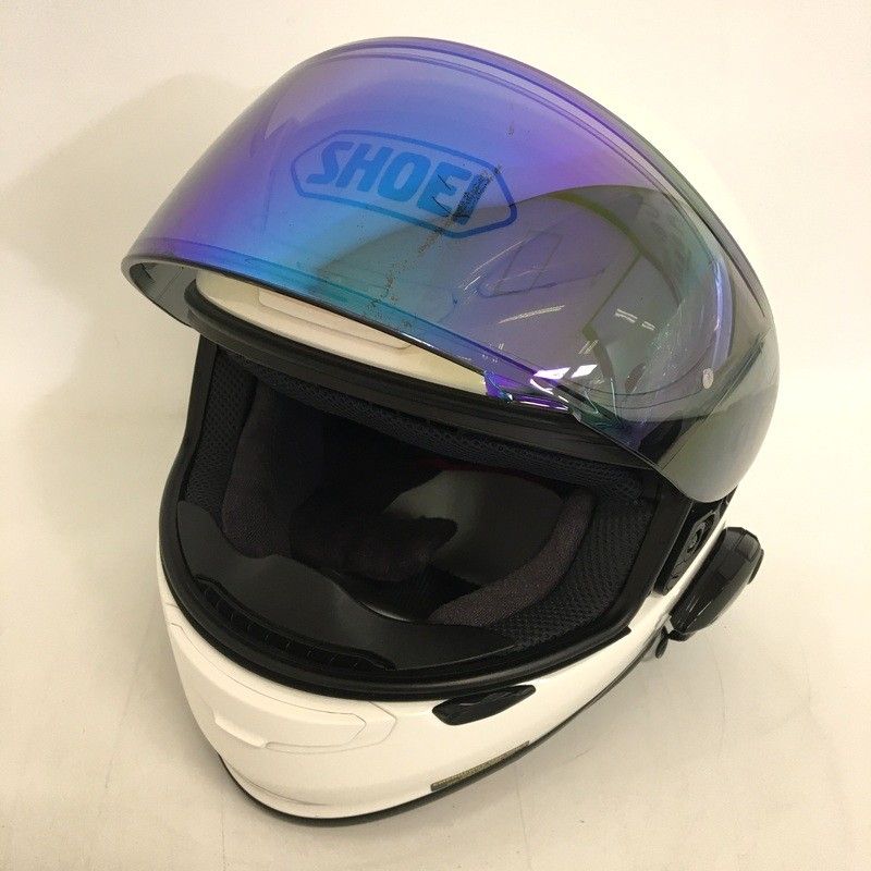 SHOEI ショウエイ Z-7 フルフェイスヘルメット インカム付 除菌消臭済 Lサイズ ルミナスホワイト オートバイ ツーリング ライディング バイカー バイク用品 TA3452