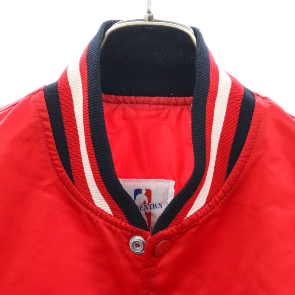 STARTER (スターター) 90s NBA CHICAGO BULLS Satin Varsity Jacket シカゴブルズ サテンジャケット スタジャン レッド