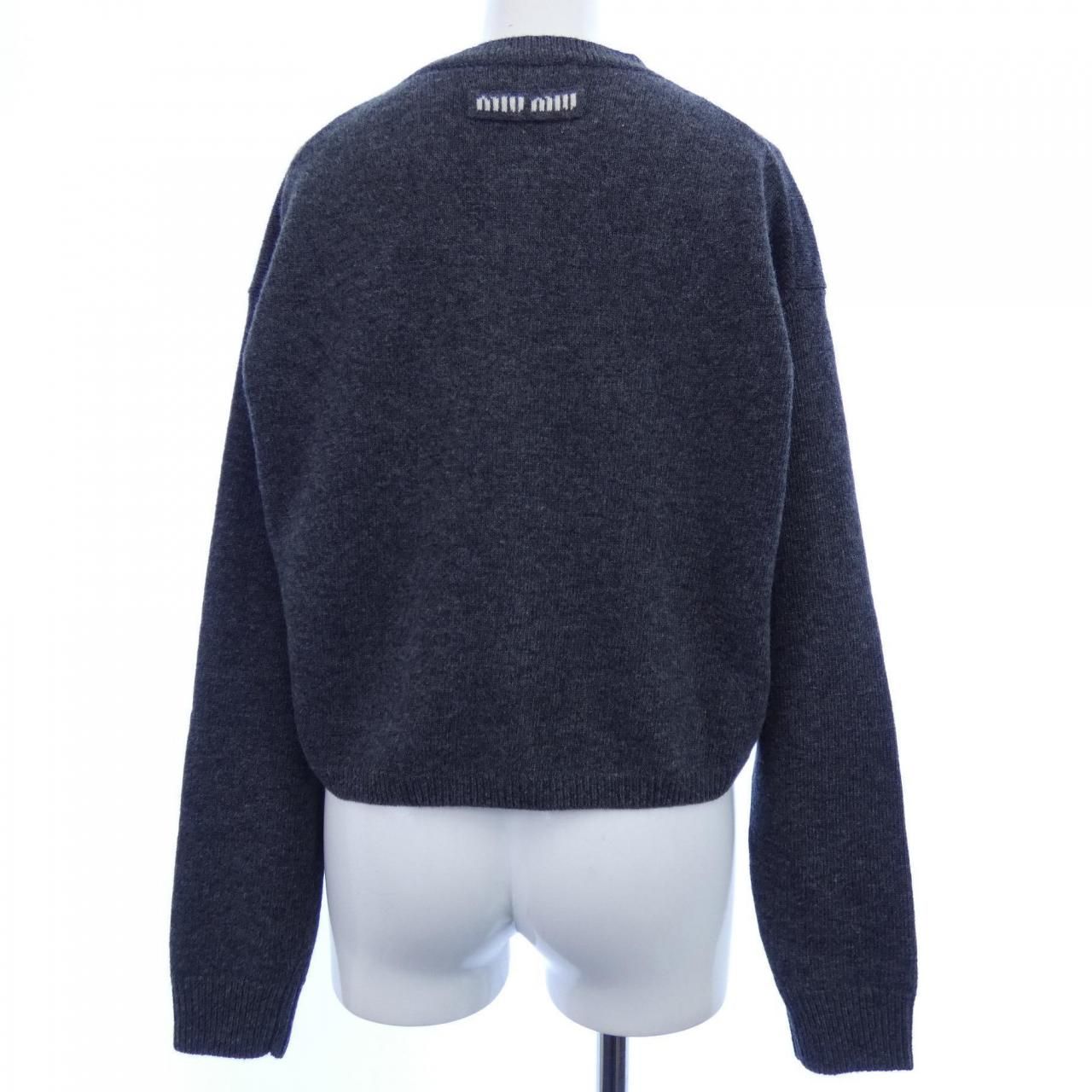 ミュウミュウ MIU ロゴ DNA 02 T SOOO 13 WS カーディガン