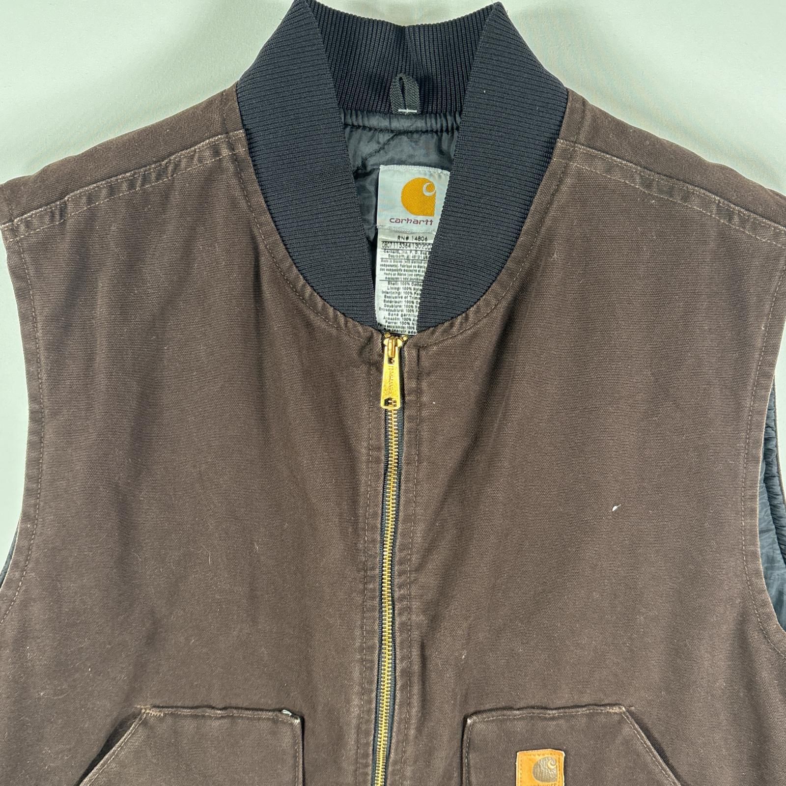 古着 00's/00年代 カーハート Carhartt ダック ベスト ビッグサイズ 襟