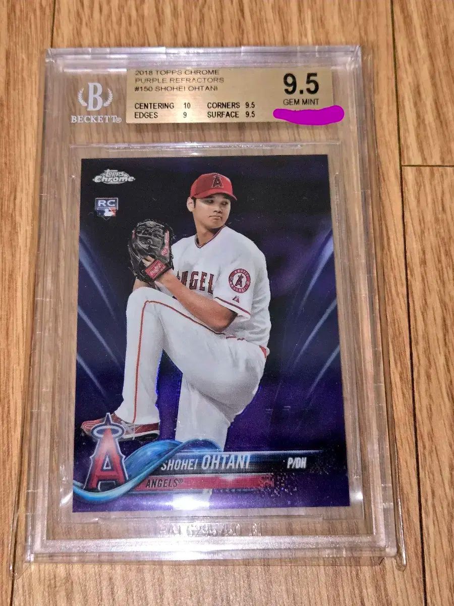 大谷 (おおたに） 翔平 2018 TOPPS トップス クロム ルーキー パープル 波紋