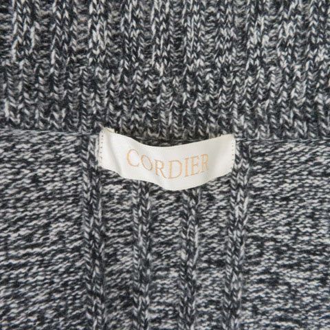 コルディア CORDIER ニットジャケット ロング丈 オープンカラー