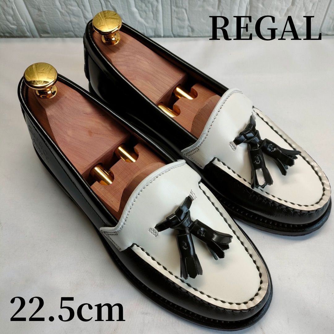 REGAL リーガル 22.5 タッセルローファー ブラウン シボ革