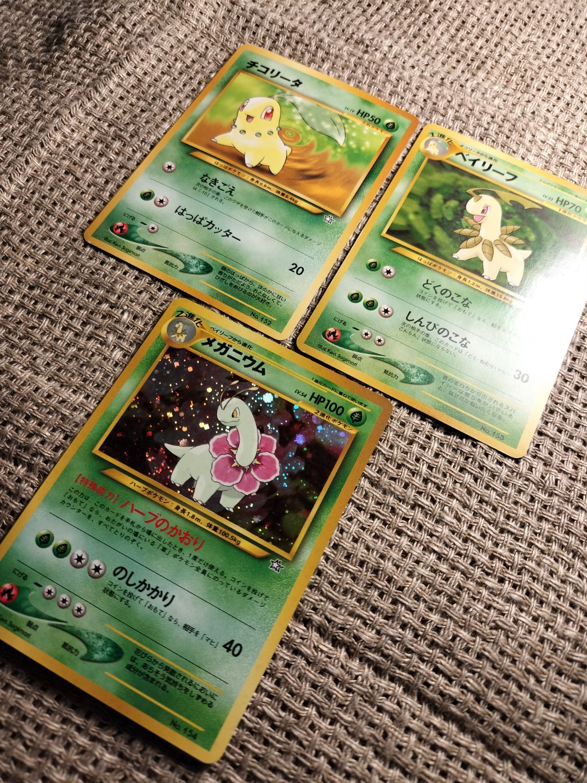 NO031_メガニウム・ベイリーフ・チコリータ_ポケモンカード_旧裏