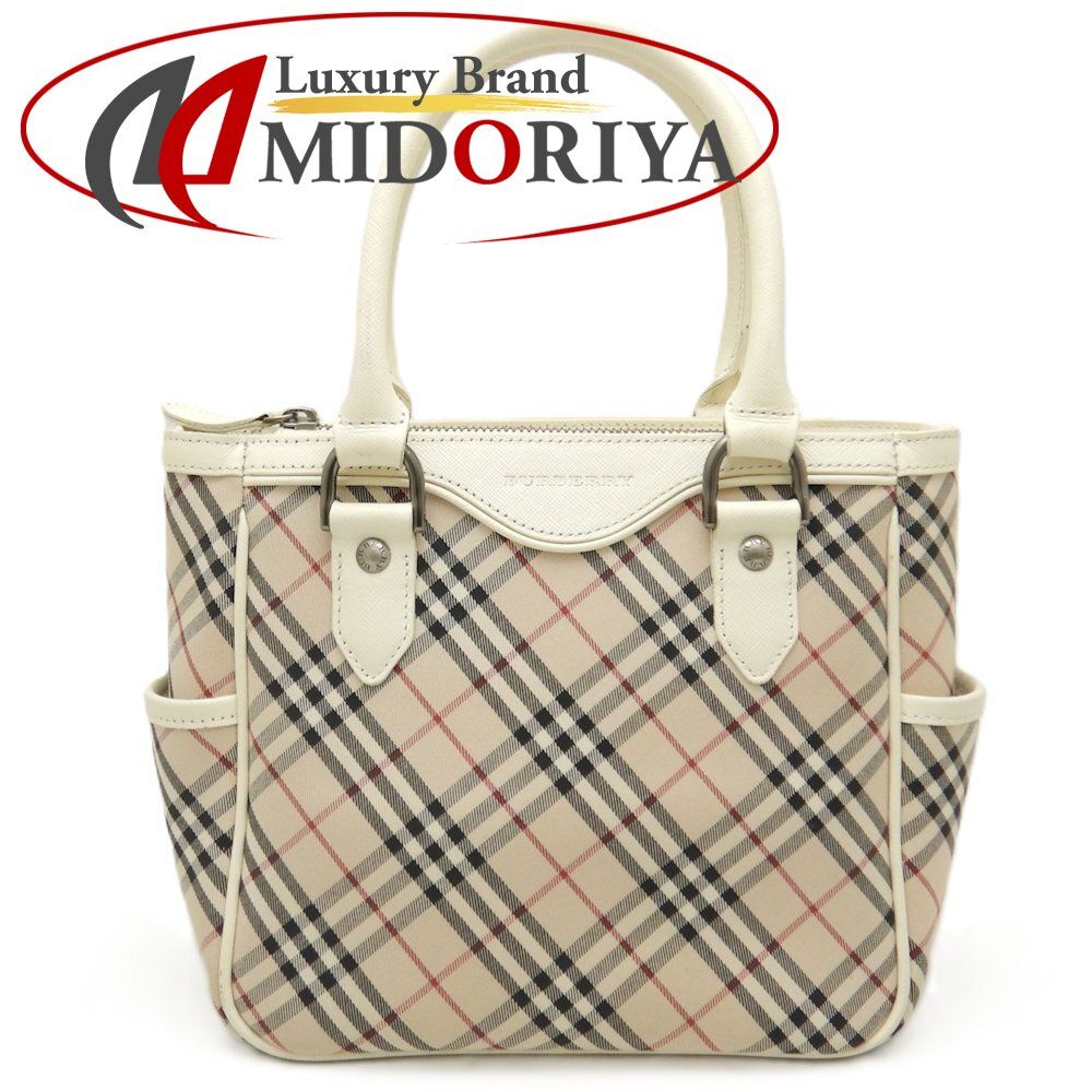 BURBERRY バーバリー ノバチェック ハンドバッグ キャンバスxレザー