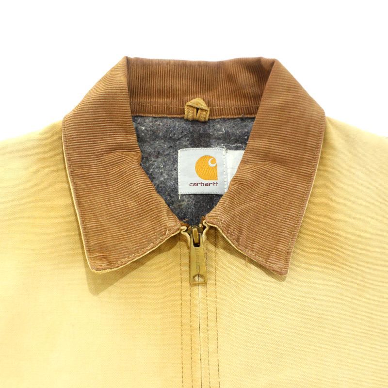 90s Carhartt デトロイトジャケット裏地ブランケット 古着 90s Carhartt 裏地 ストライプ ブランケット ブラウン