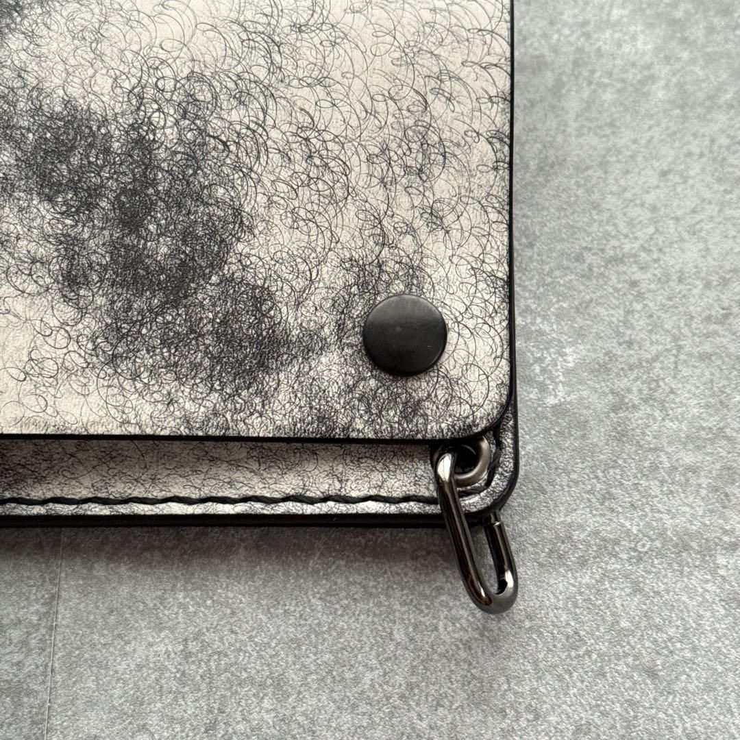 オールブラック 本革トラッカーウォレット 二層タイプ マルゴーフォグ ネロ ロングウォレット ウォレット アメカジ NEXPOTALLINN_EU