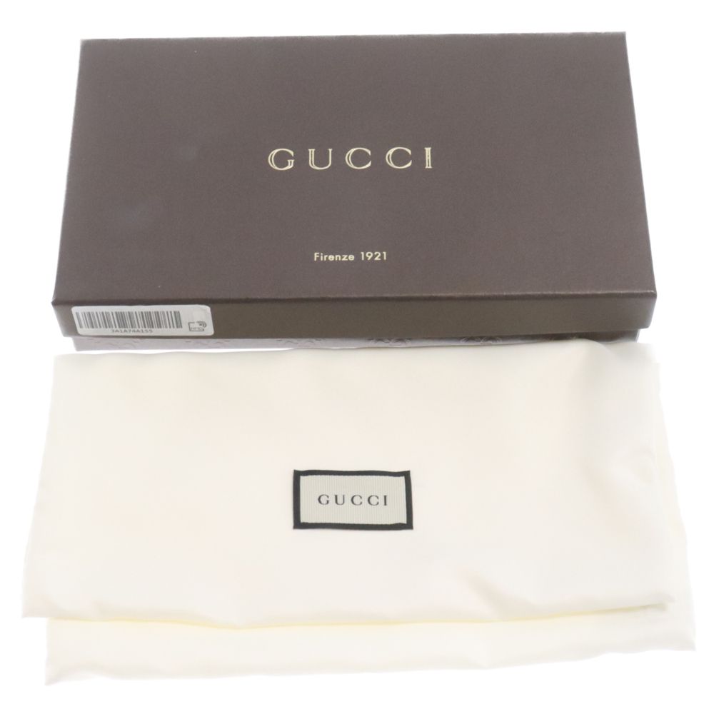 GUCCI (グッチ) インターロッキングG レザー ラウンドファスナー ウォレット 長財布 ブラック 575988 0416