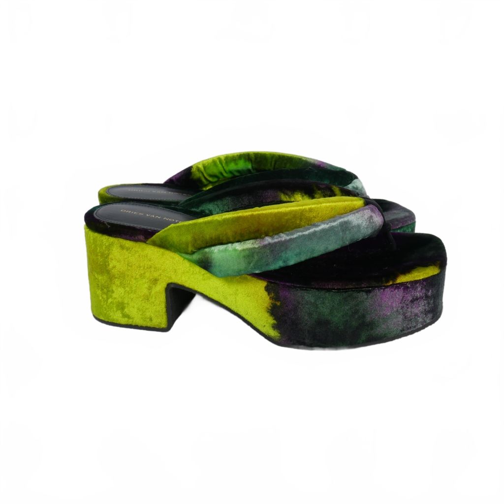 ドリスヴァンノッテン マルチ ベロア ベルベット サンダル dries van ドリスヴァンノッテン マルチ ベロア ベルベット サンダル dries van