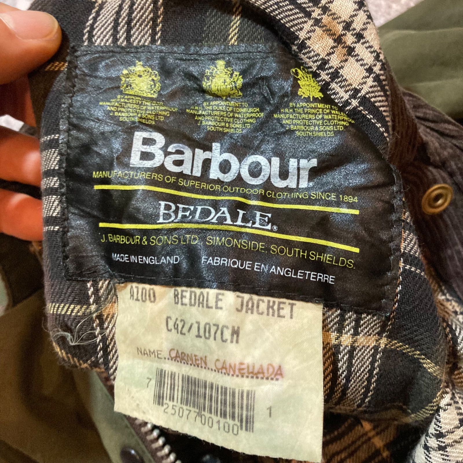 90s BARBOUR BEDALE made in UK 42/ 90年代製 バブアー ビデイル