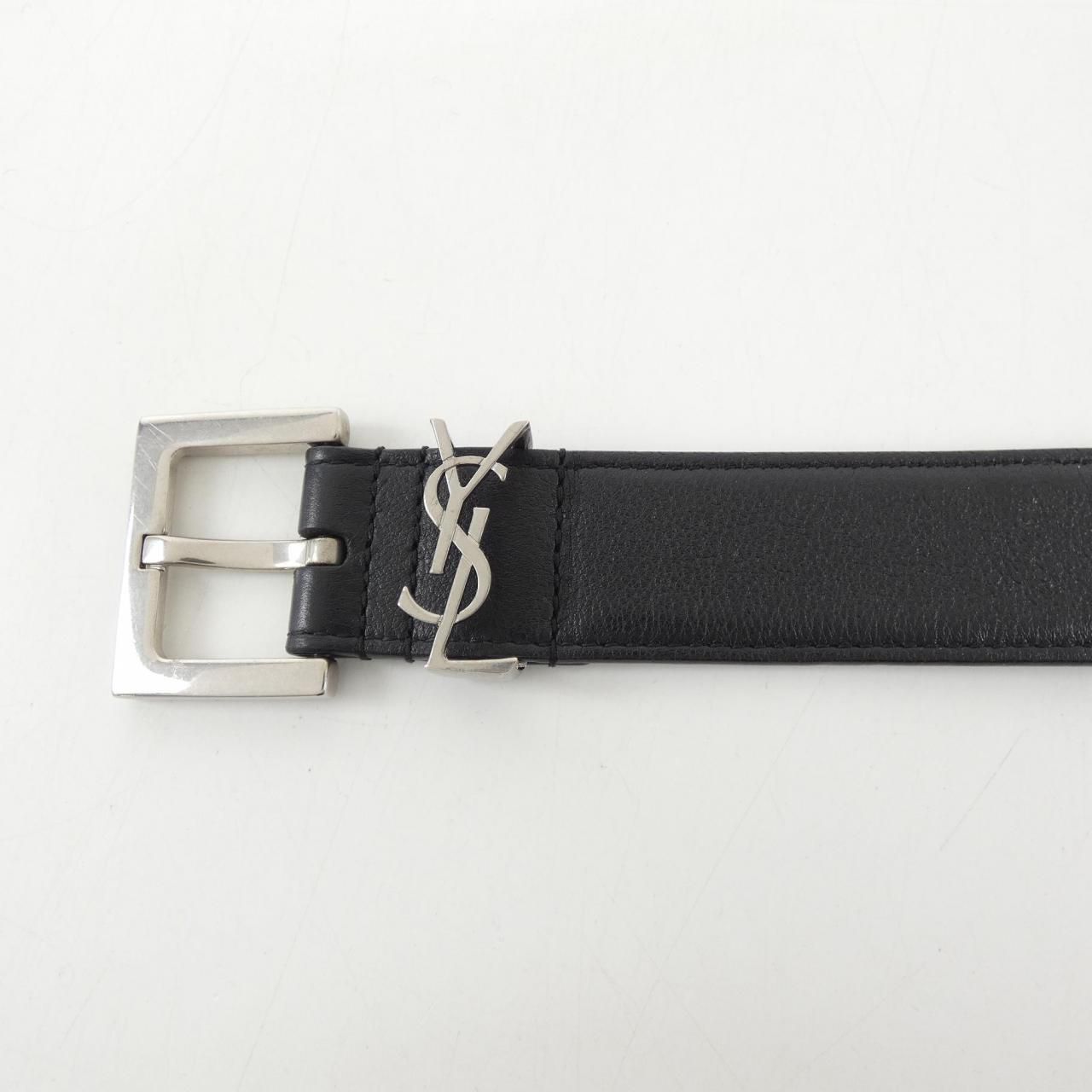 YSL サンローラン 612616 ブラックシルバー ベルト メンズ レディース YSL サンローラン 612616 ブラックシルバー ベルト メンズ レディース