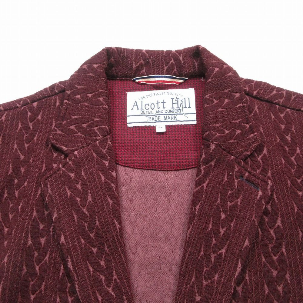 アルコットヒル Alcott Hill テーラード ジャケット ニット エンボス 