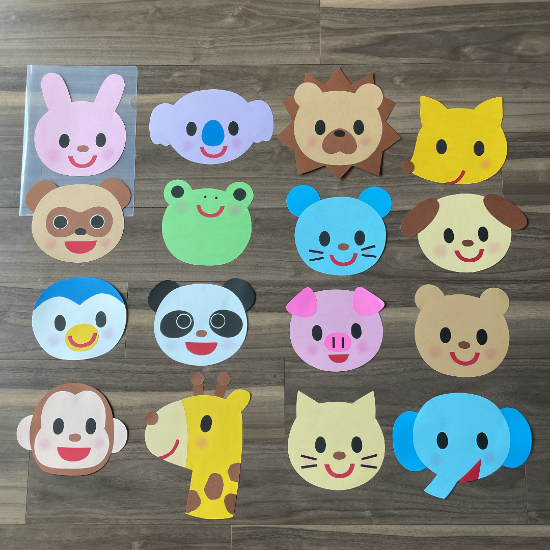 メルカリshops 壁面 動物の顔 お面