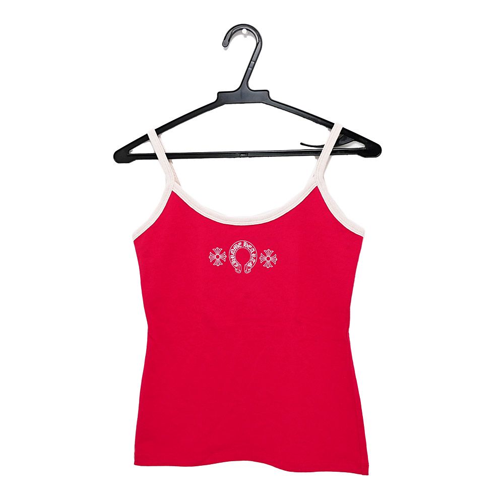 新品未使用　確実正規品　CHROME HEARTS キャミソール レッド　S 名東】クロムハーツ キャミソール ホースシュー Sサイズ レッド