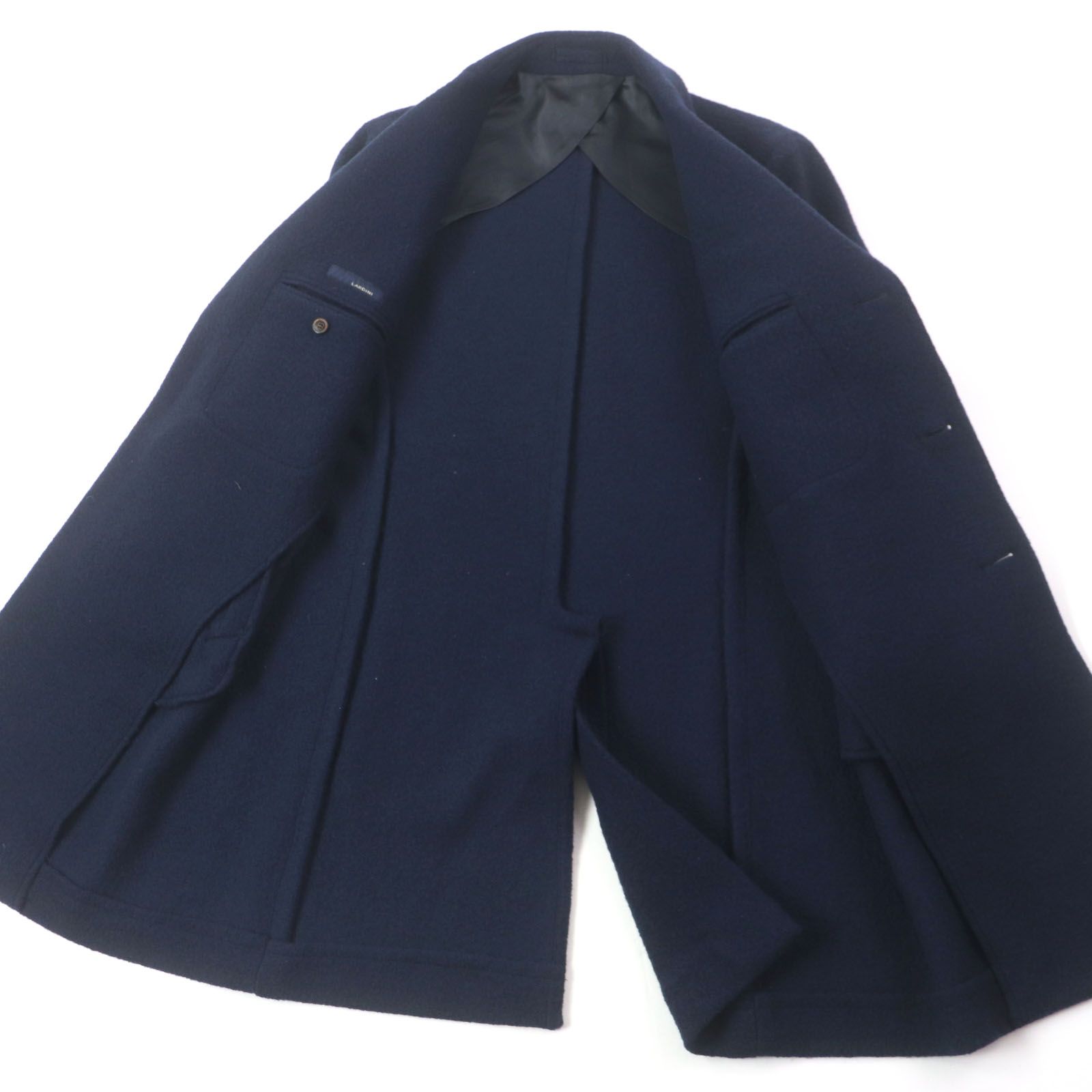 極美品▽LARDINI ラルディーニ ウール100% シングル チェスターコート