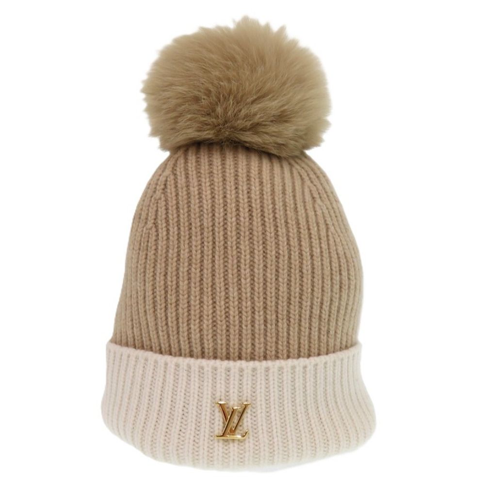 LOUISVUITTON ゴールドメタル ルイヴィトン ビーニー LV ニット帽 新品同様 ルイ ヴィトン ビーニー LV コールド スパーク M79396