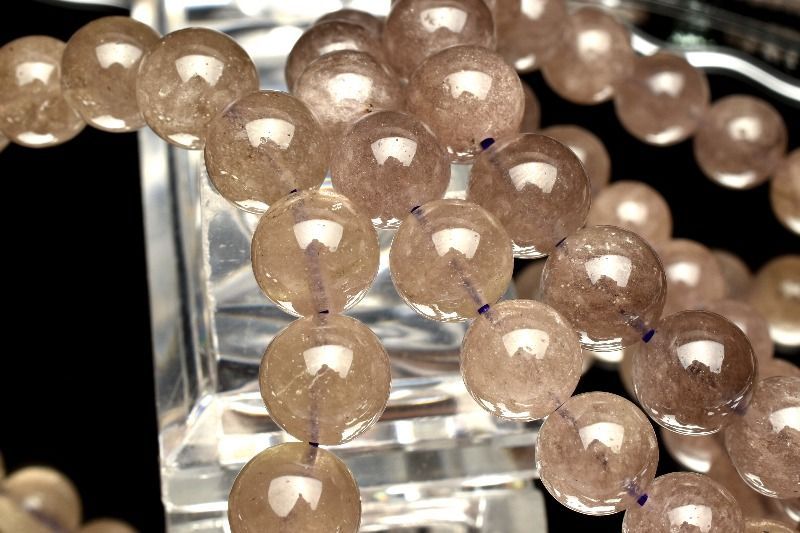 希少カラー パープルリビアングラス 12mm ブレスレット 1個売り