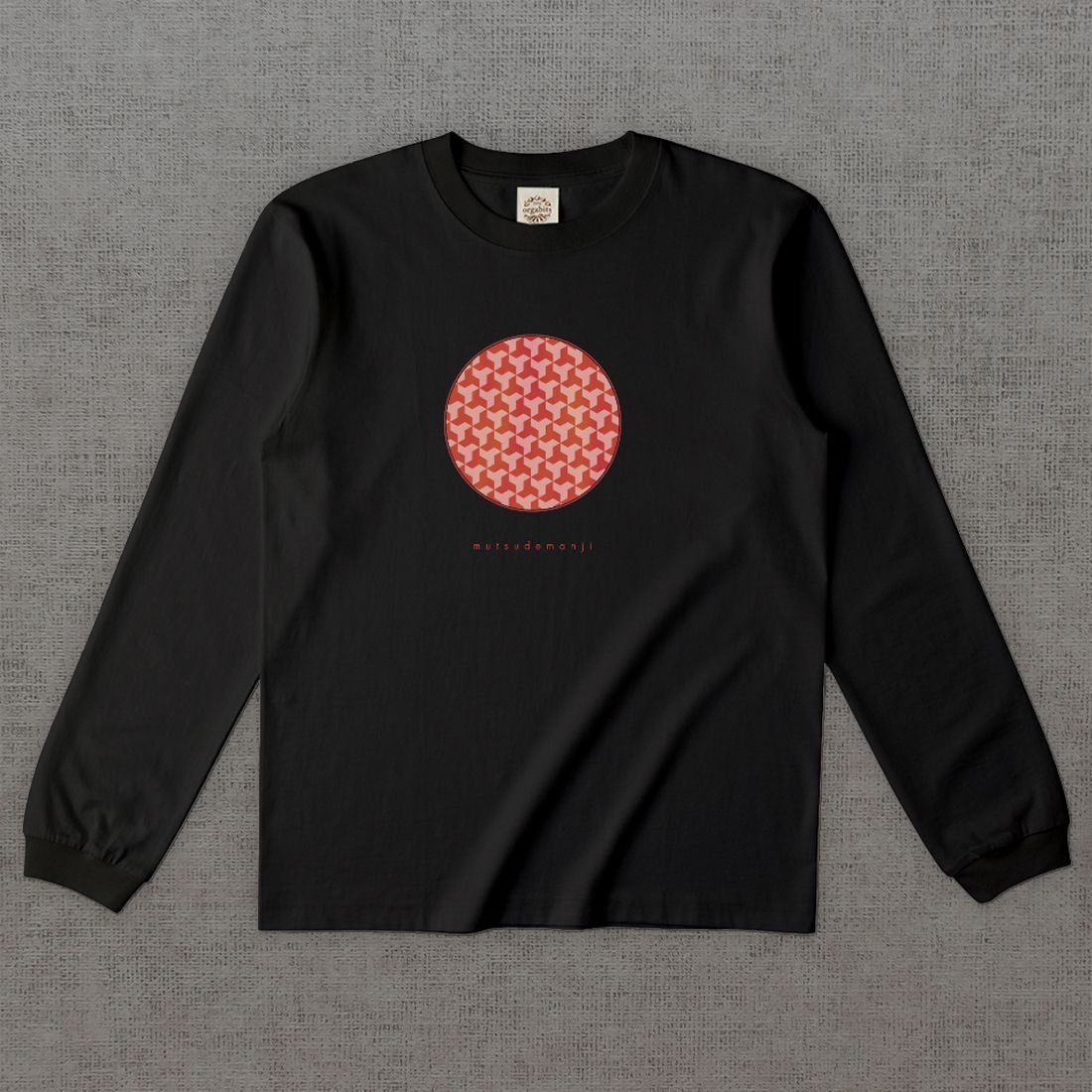 和柄長袖Tシャツ　六手卍 -彩・角-［長袖］