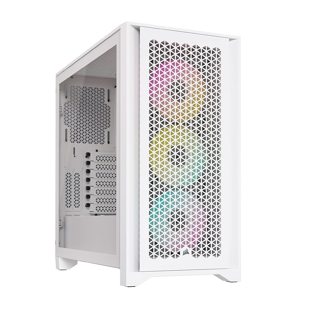 Corsair iCUE 4000D RGB Airflow Mid-Tower True White ミドルタワー型PCケース CC-9011241-WW CS8624