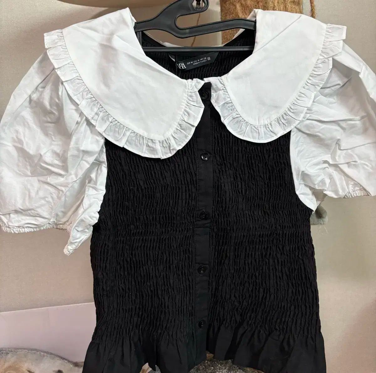 ZARA ザラ ポプリン コンビ シャツ