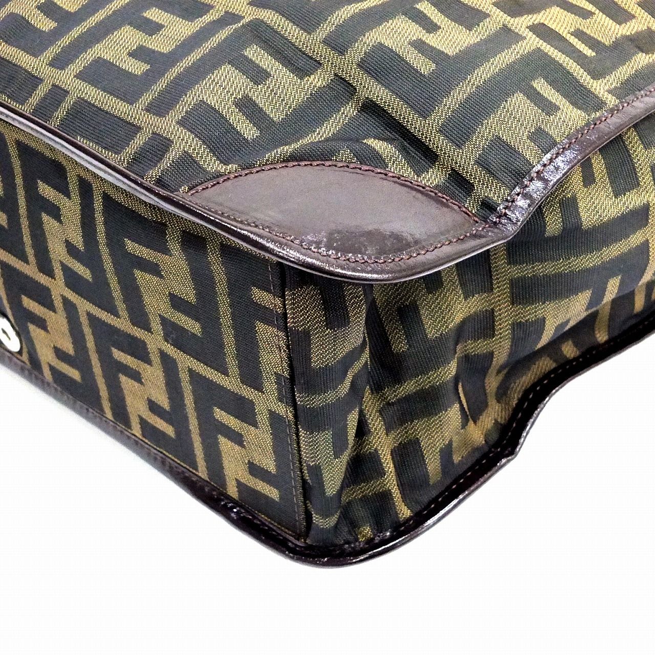 FENDI(フェンディ) トートバッグ ズッカ柄 26555 ブラウン×黒×ダーク 