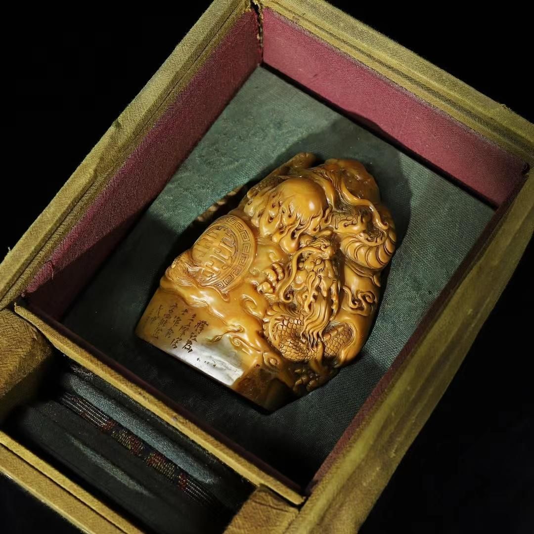 蔵伝工芸・花糸モザイク宝石・天然サザエ包銀 法螺法器・置物・文房具