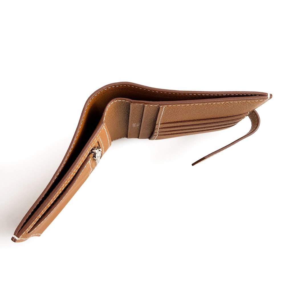 エルメス ベアン コンパクト 二つ折り財布 ヴォーエプソン レザー  