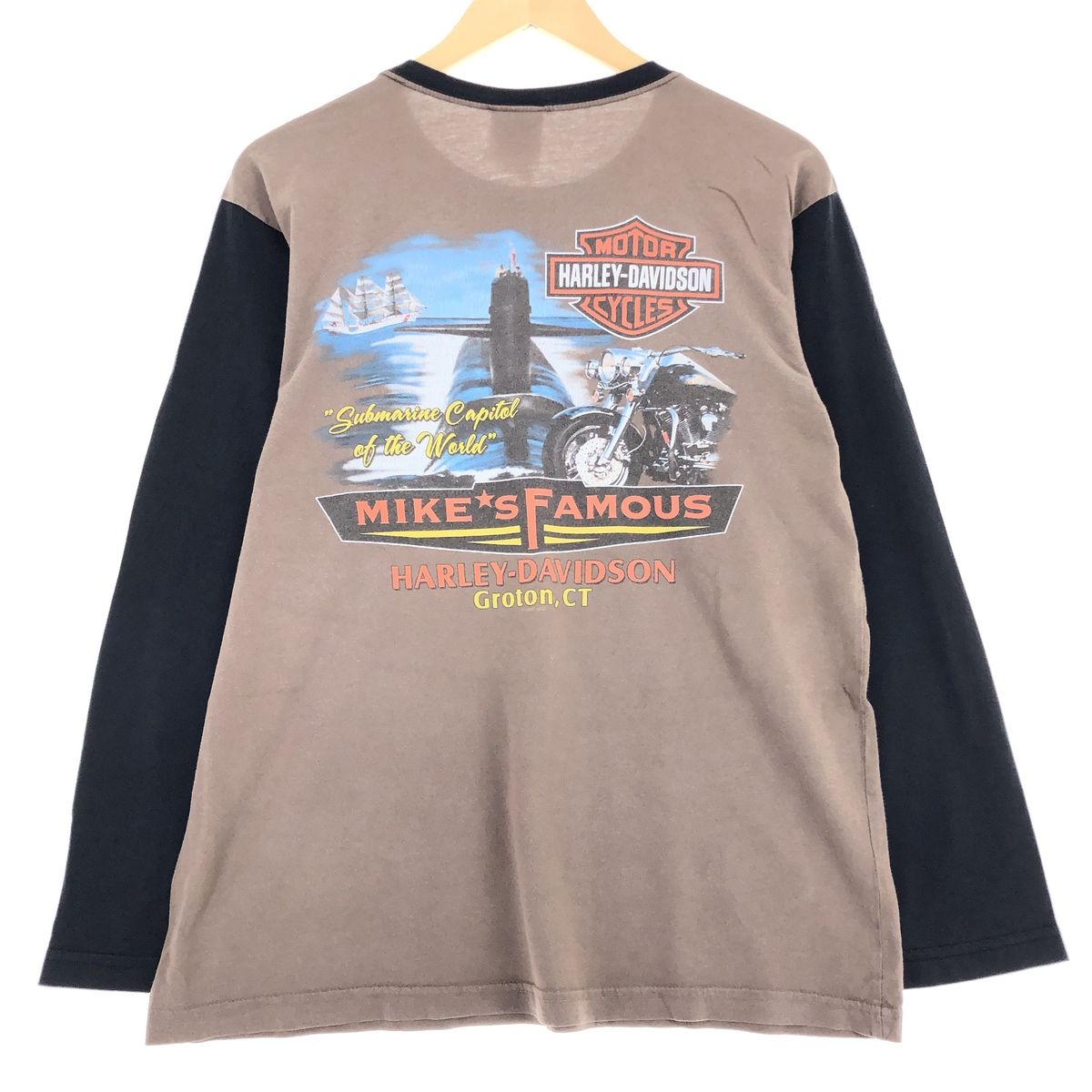 Harley-Davidson ロンT 古着 00年代 ハーレーダビッドソン Harley-Davidson リンガー