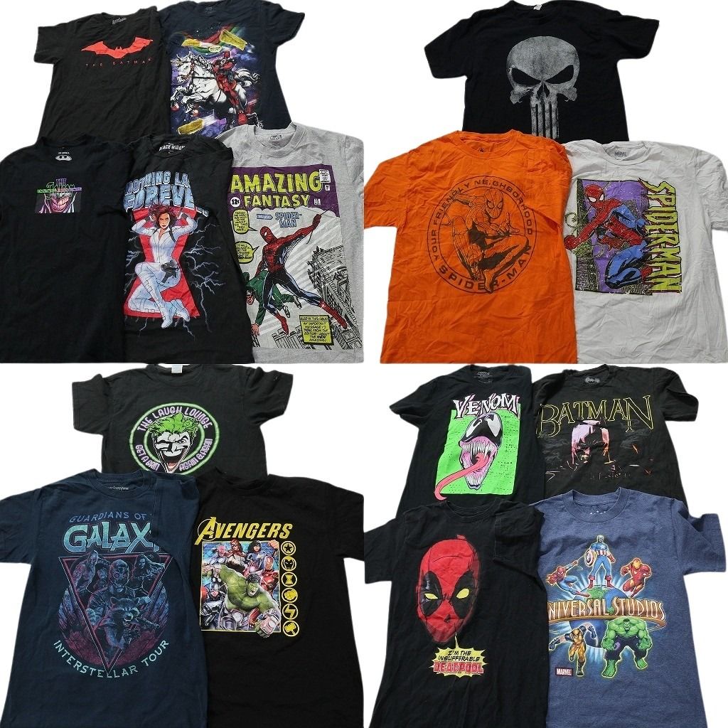 マーベル　DC まとめうり 古着卸 まとめ売り マーベル DCコミック 半袖Tシャツ 15枚セット