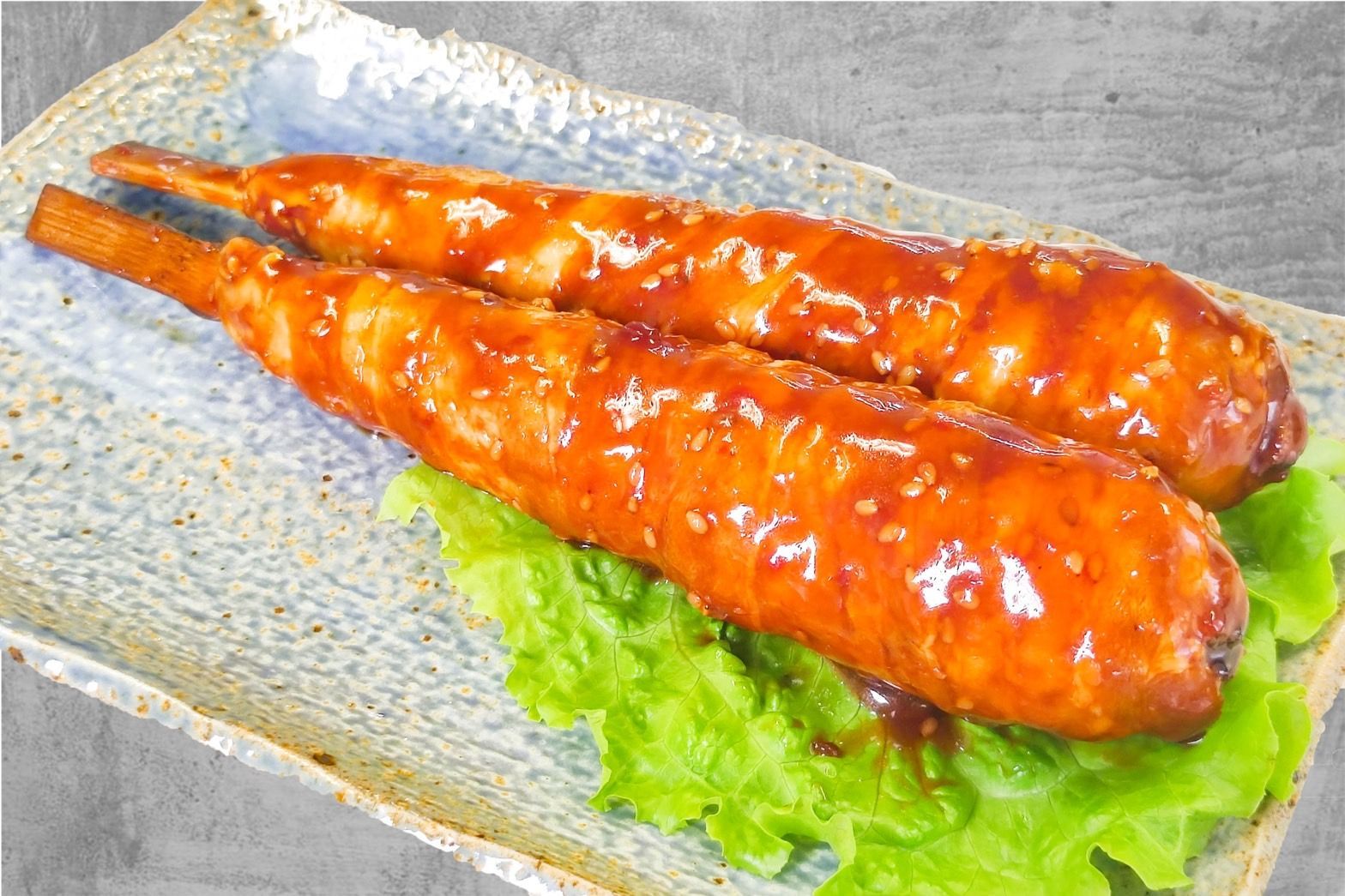 国産米使用 肉巻きおにぎり串 90g 冷凍 150本セット 真空パック 1袋5本入り 学園祭 文化祭 イベント 模擬店 屋台 片手 食品 食べ物
