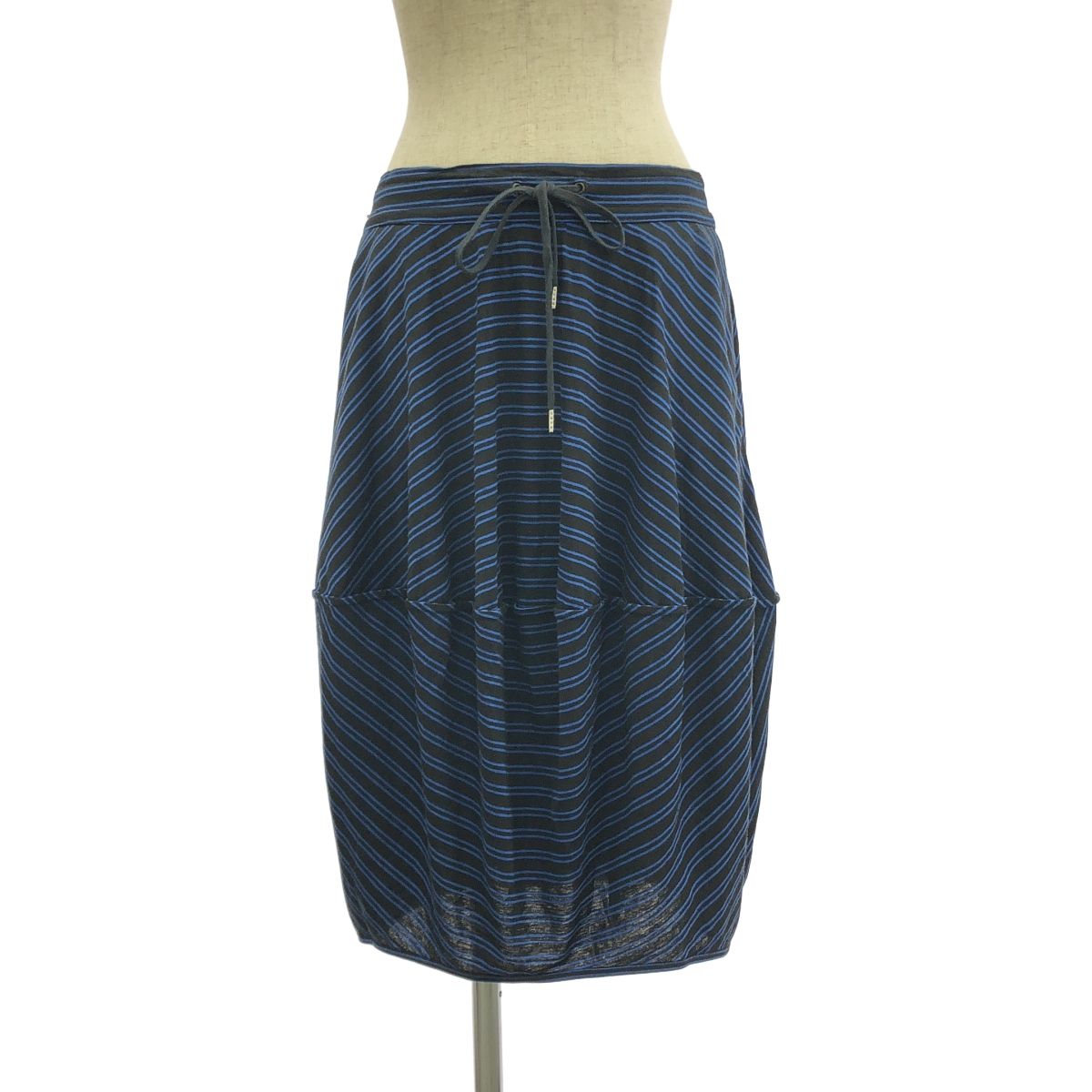 スカート hussein chalayan Hussein Chalayan / フセインチャラヤン | レーヨン ボーダー バルーン