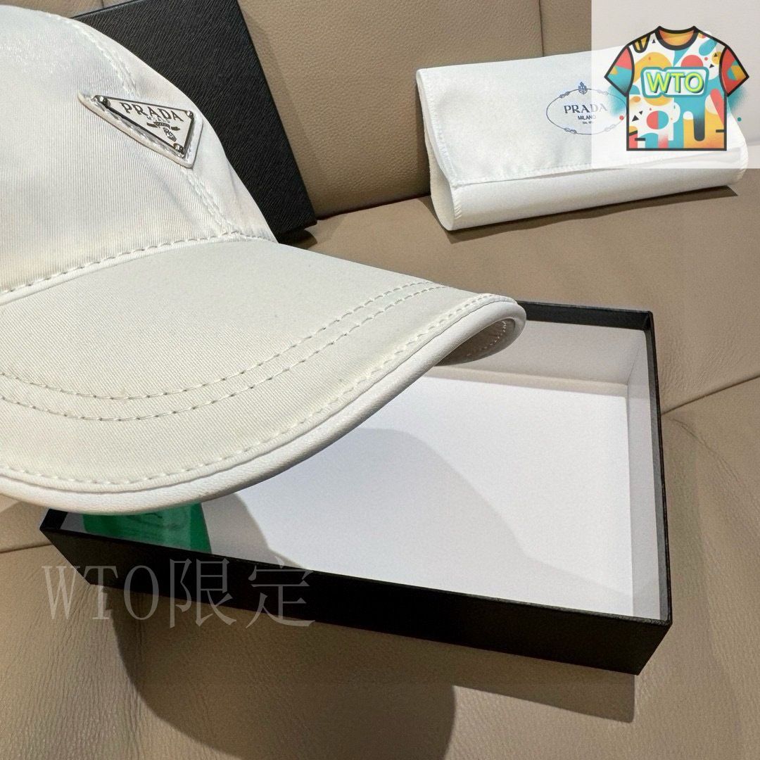 と*人様 確実正規品鑑定可能　難ありPRADA プラダ　ベースボールキャップ　S 今日WTO】Prada クラシックベースボールキャップ-KL49 - メルカリ