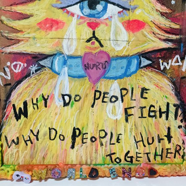 2025年新作シリーズ】HURTS-嘆きのうさぎ-【A3サイズ. 現代アート 絵