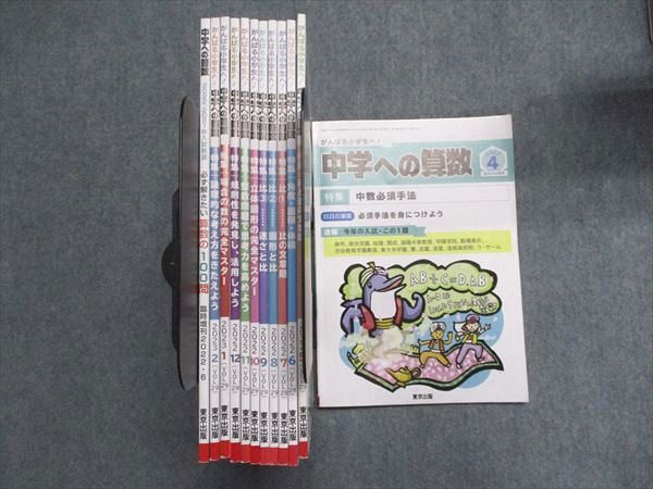 東京出版 中学への算数 2022年4月号〜2023年2月号/臨時増刊 計12冊 望月俊昭/早川正一/菊地淳/宮本哲也/他多数 080R1D 東京出版 中学への算数 2022年4月号～2023年2月号/臨時増刊 計12