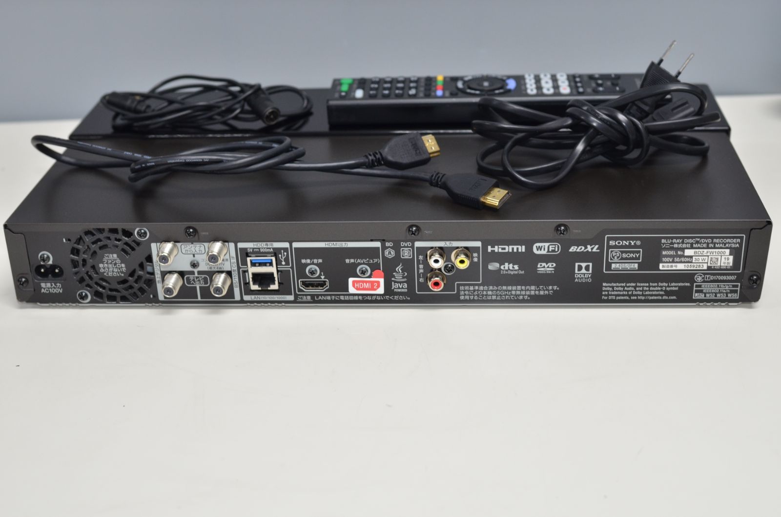 SONY ブルーレイ 2019年製 未使用品 未使用品】SONY BDレコーダー BDZ