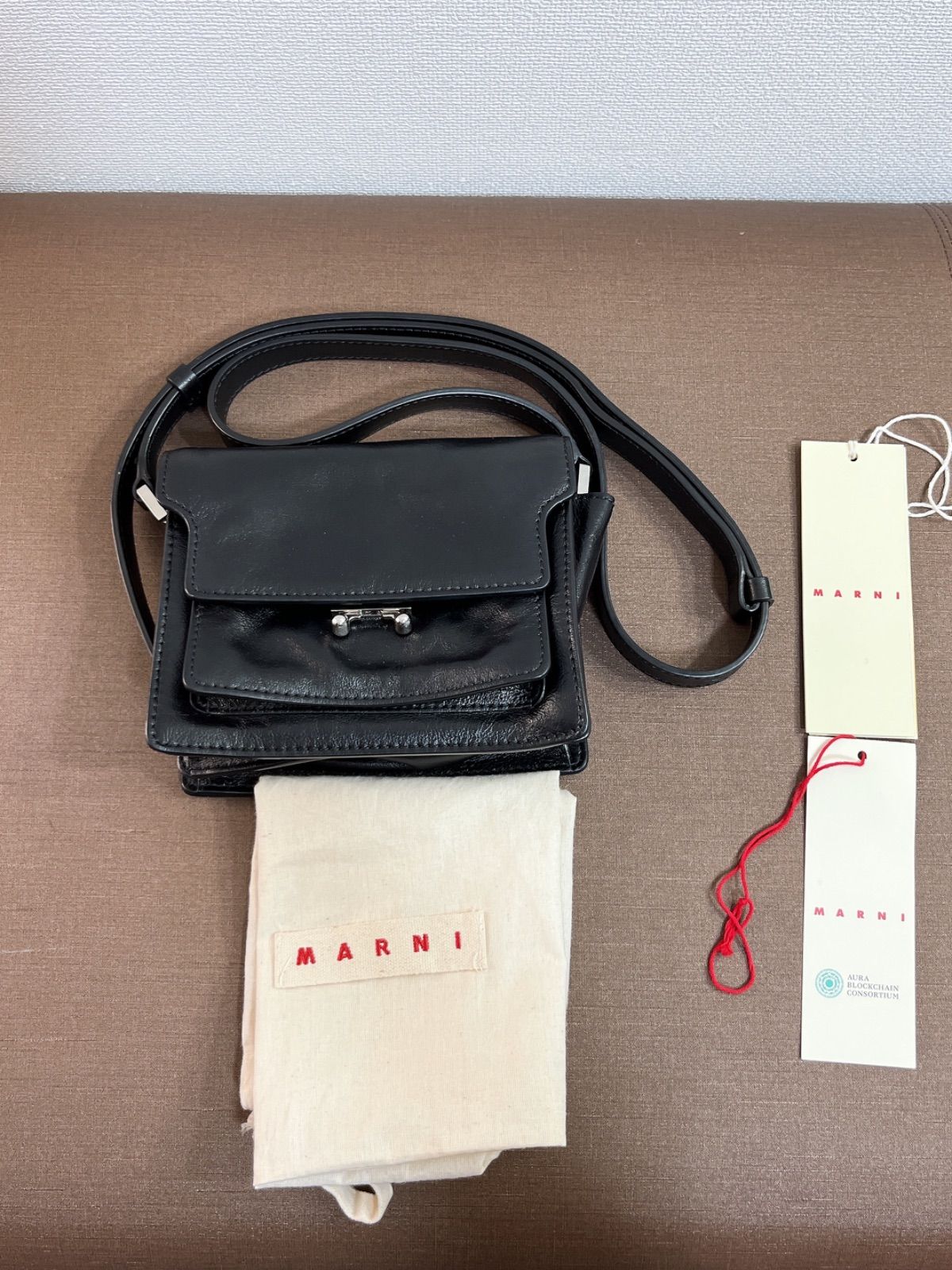 MARNI マルニ 》TRUNK SOFT MINI BAG ブラック