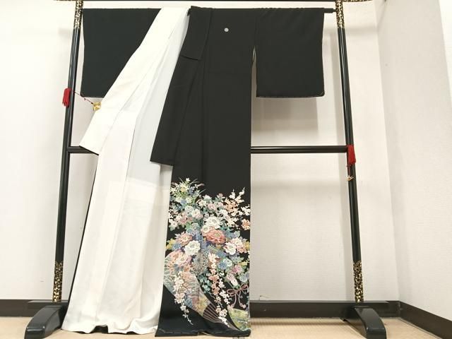 平和屋着物○本加賀友禅作家 多崎元人 黒留袖 風景文 越前